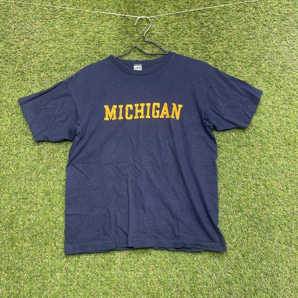 Vintage 90s Michigan Wolverines Shirt Mens Large Champion Single Stitch Football